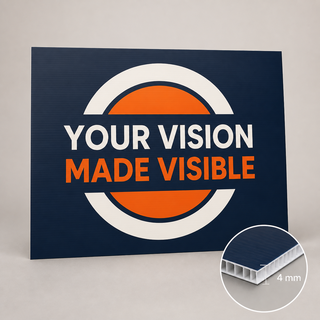 4 millimeter corrugated plastic sign