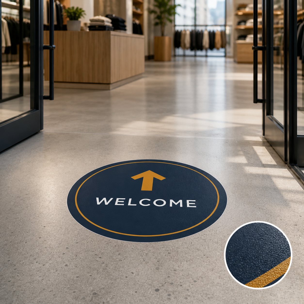 Indoor anti-slip floor graphic