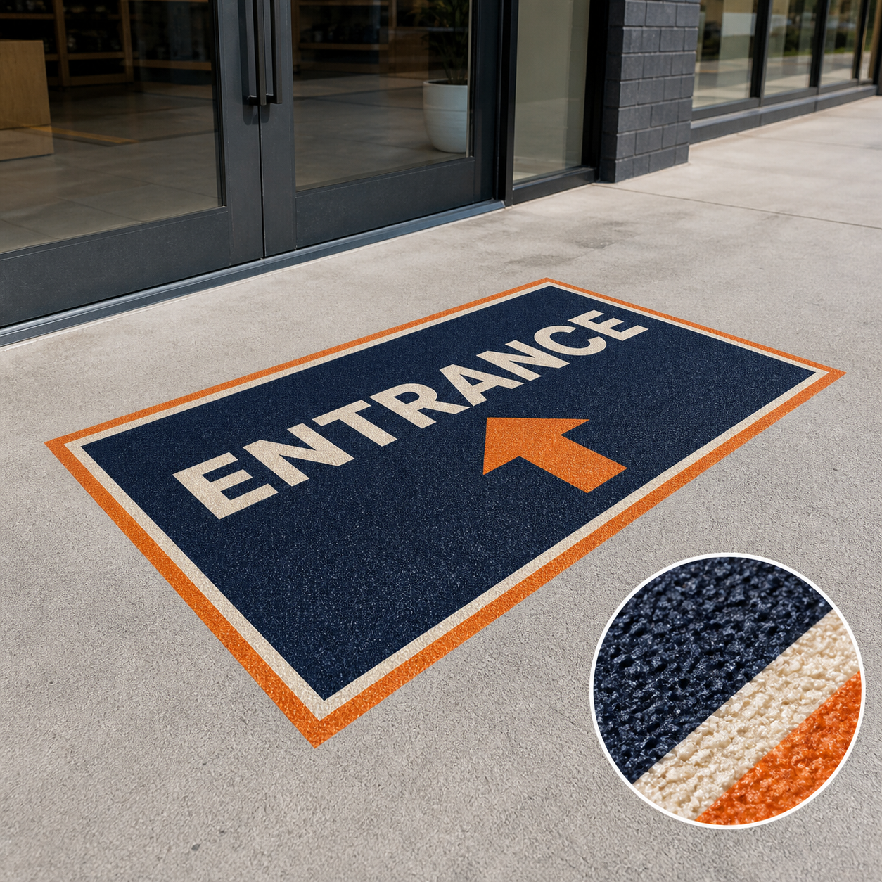 Outdoor pavement-grade anti-slip graphic